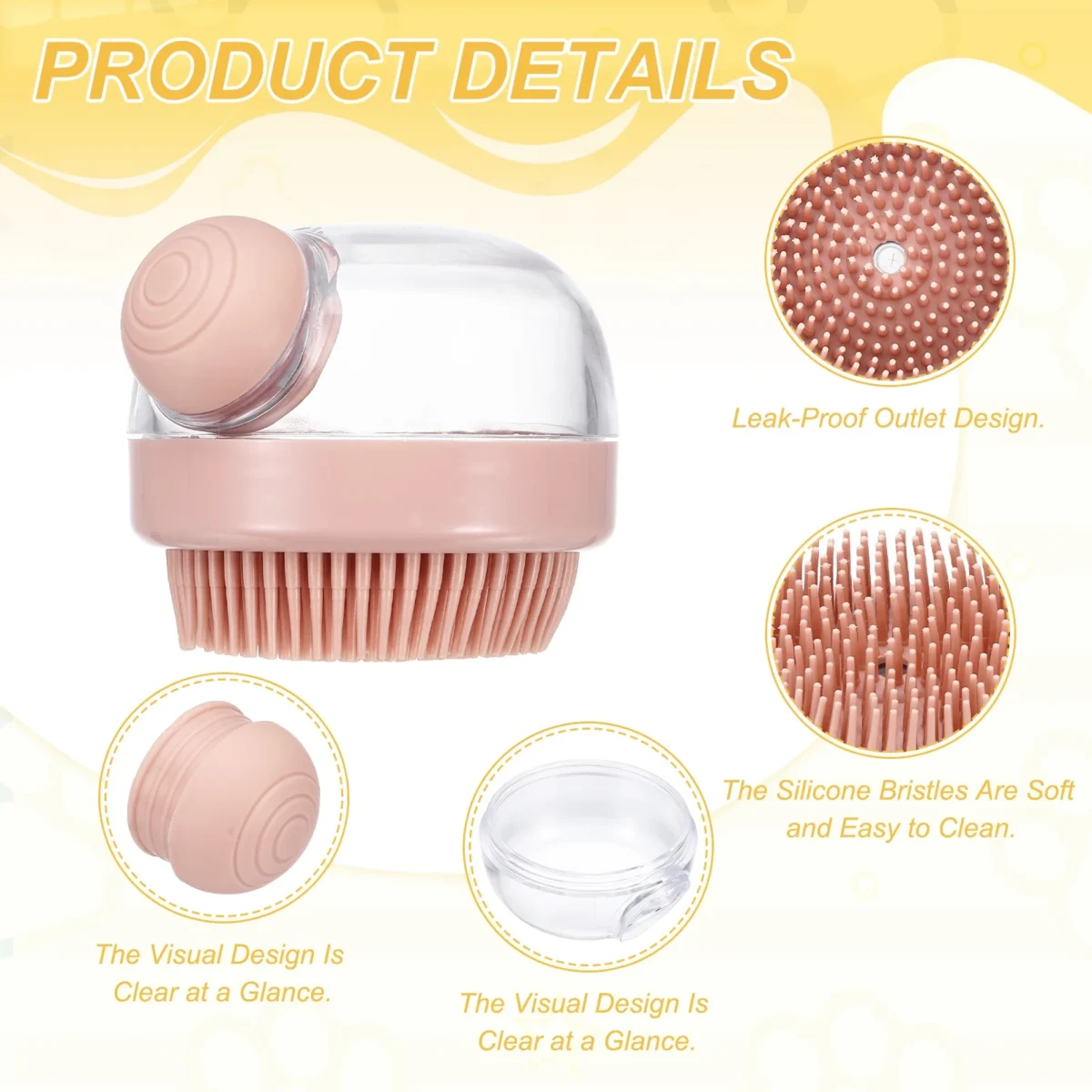 Nunbell rounded Pet Bath Brush - Image 2