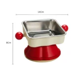 Pet Food Squared Bowl With Holder - Image 3