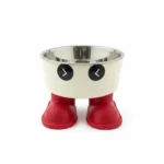 Pet Food Rounded Bowl With Legs Holders