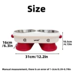 Double metal bowls with leg holder - Image 2