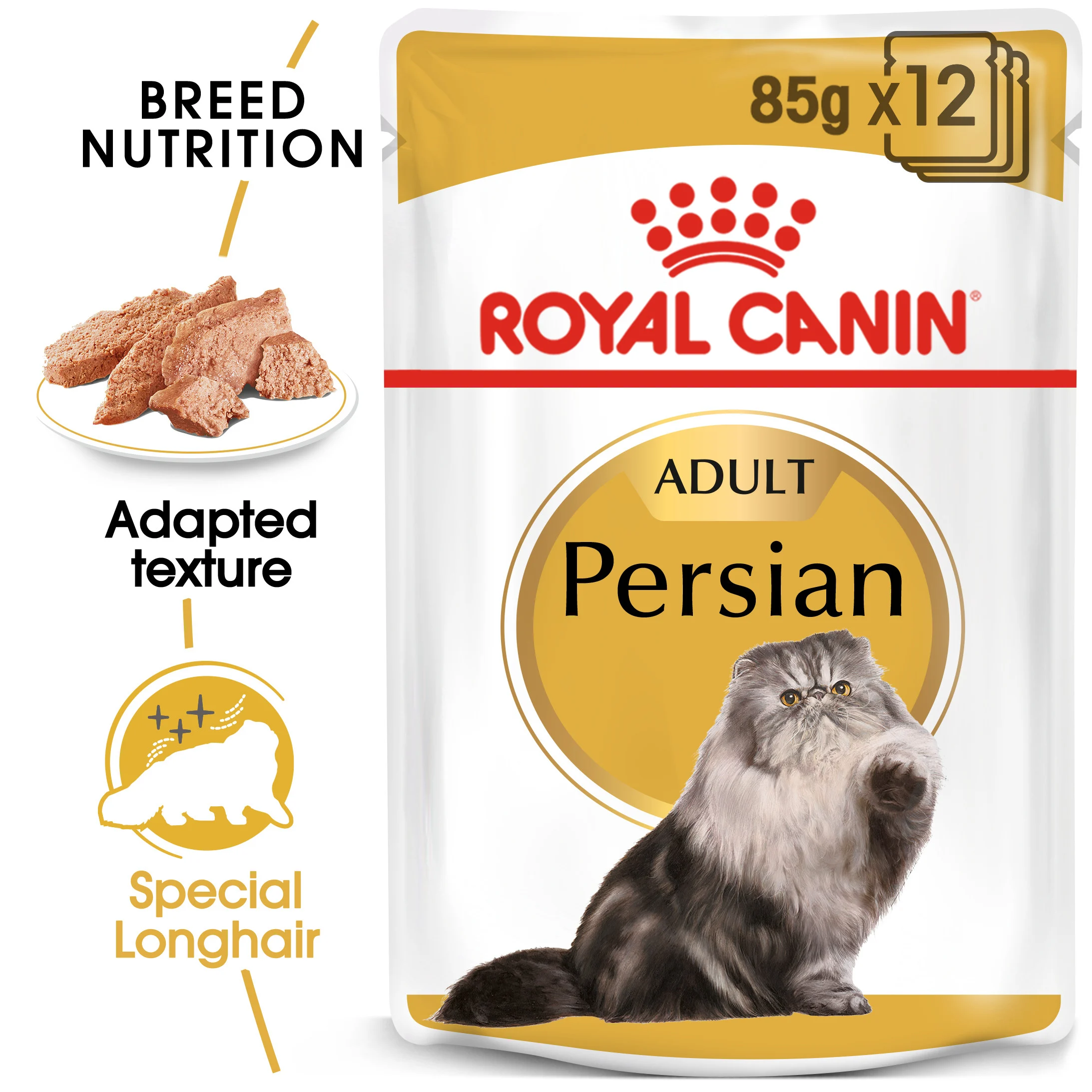 69611588201727 Royal Canin Wet Cat Food Pouches Persian 85g - Image 1