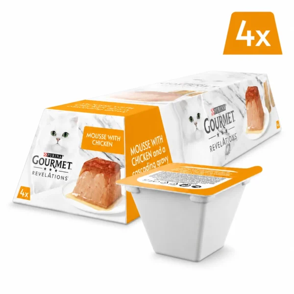 GOURMET™ Revelations Mousse with Chicken Wet Cat Food 4 x 57g