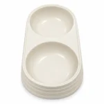 Double plastic bowl for pets
