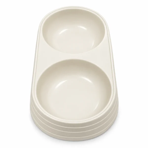 Double plastic bowl for pets