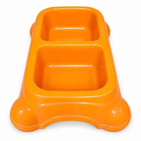 Double plastic bowl for pets