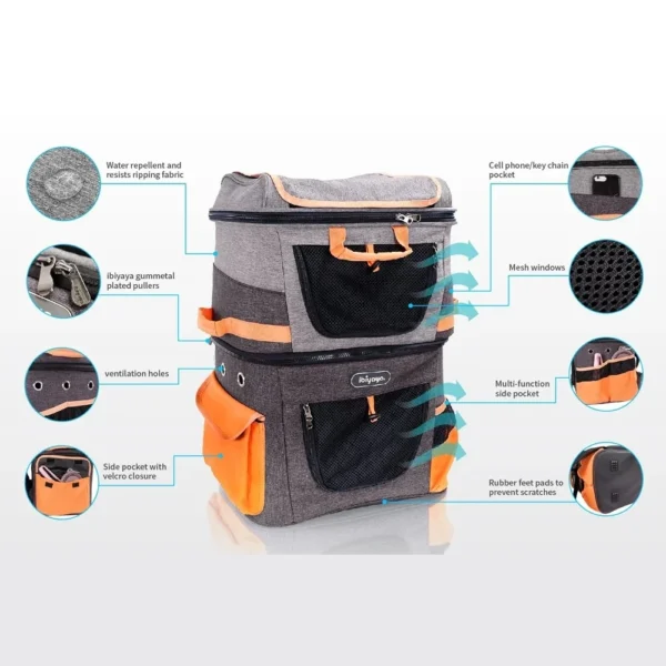 Dougez backpack for 2 cats